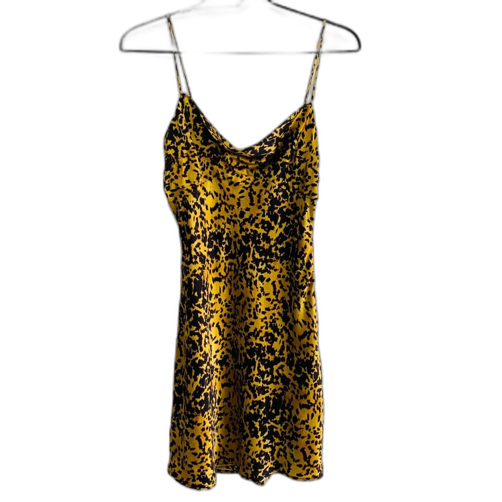 bec + bridge Turtle Rock Mini Dress Silk Tortoise Print size 2